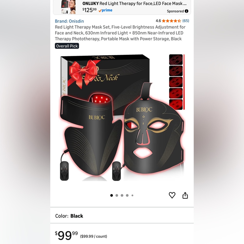 Red Light Therapy Mask- Perfect Condition